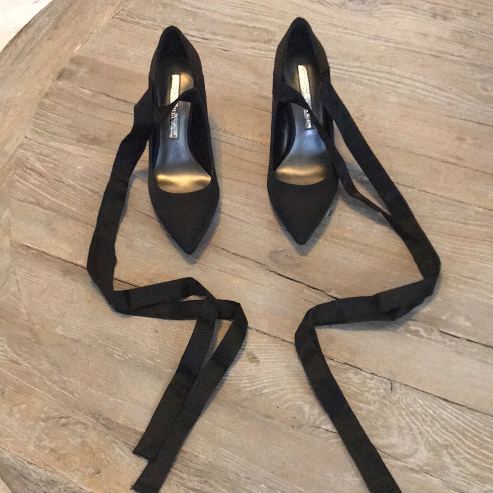 New in Box Black Satin Shoes!